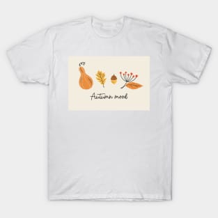 Autumn composition with hand drawn botanical elements T-Shirt